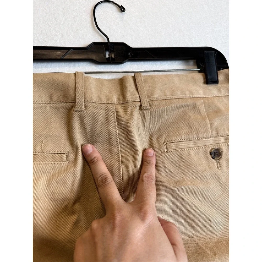 J.Crew Chino Pants Mens 30x30 Khaki Flex Slim Fit Flat Front J1081